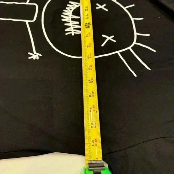 NWOT Raw Men’s Black Tee With White Graphic Stick Figure Short Sleeve Size M - Picture 4 of 8